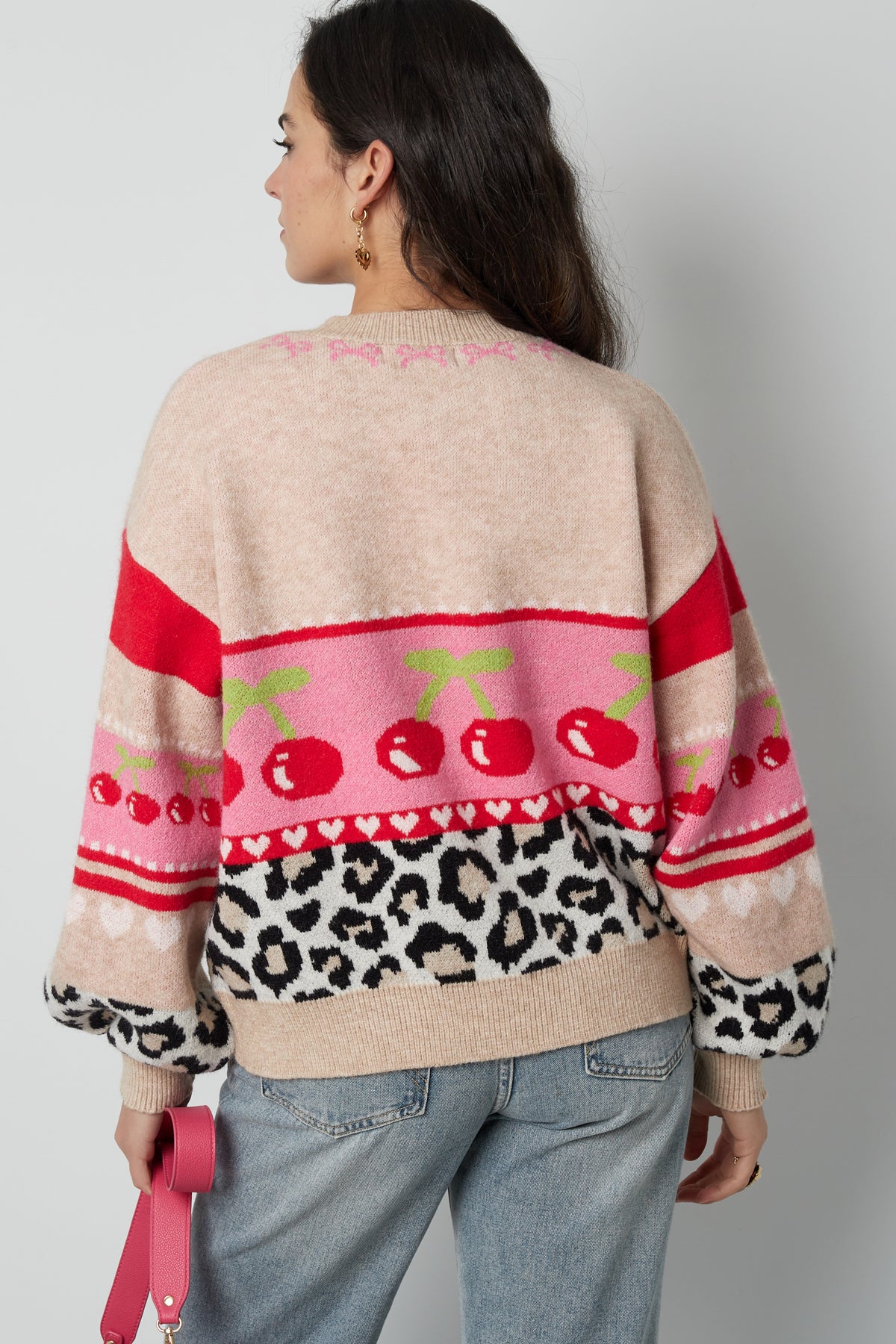 Knitted Women's Cardigan Fall/Winter Color Block Cute