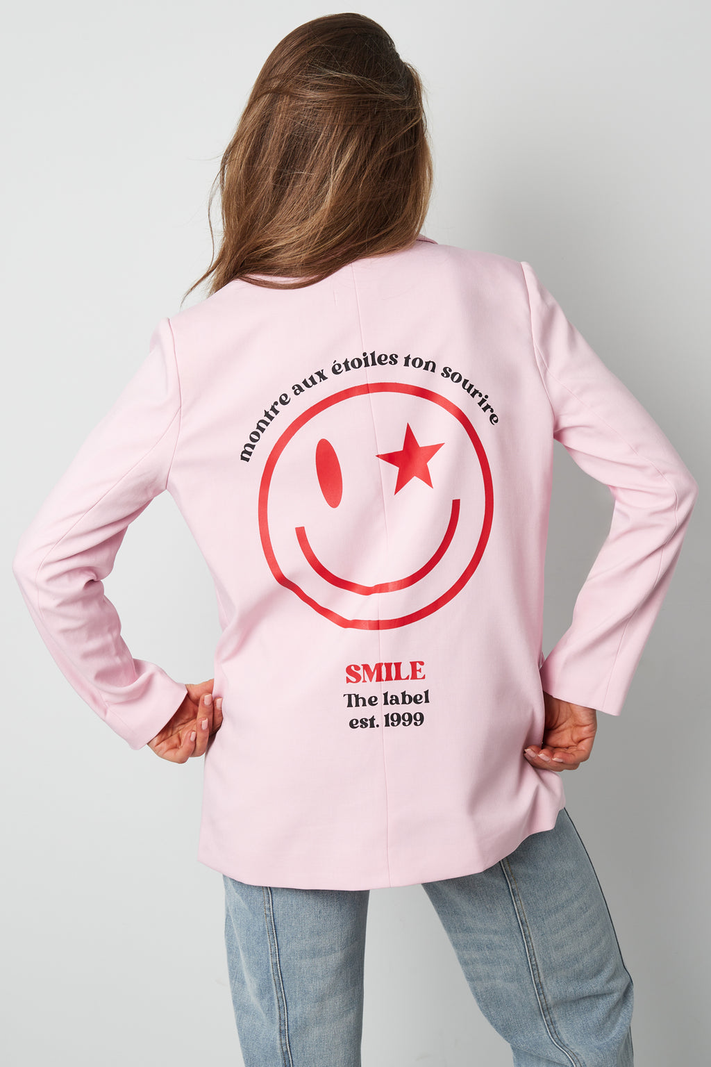 Polyester Women's Blazer Set Oversized Fit with Embroidered Logo