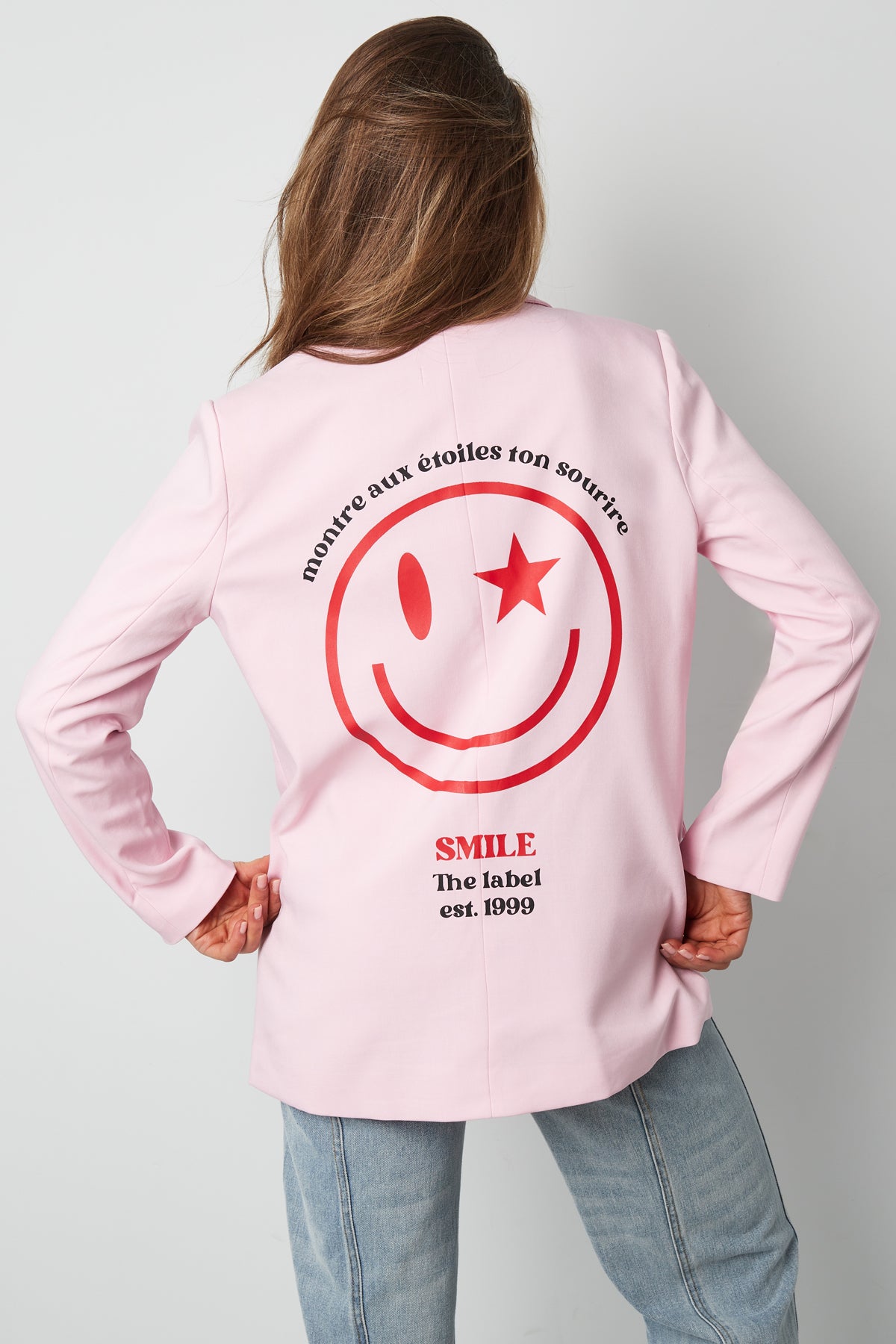 Polyester Women's Blazer Set Oversized Fit with Embroidered Logo