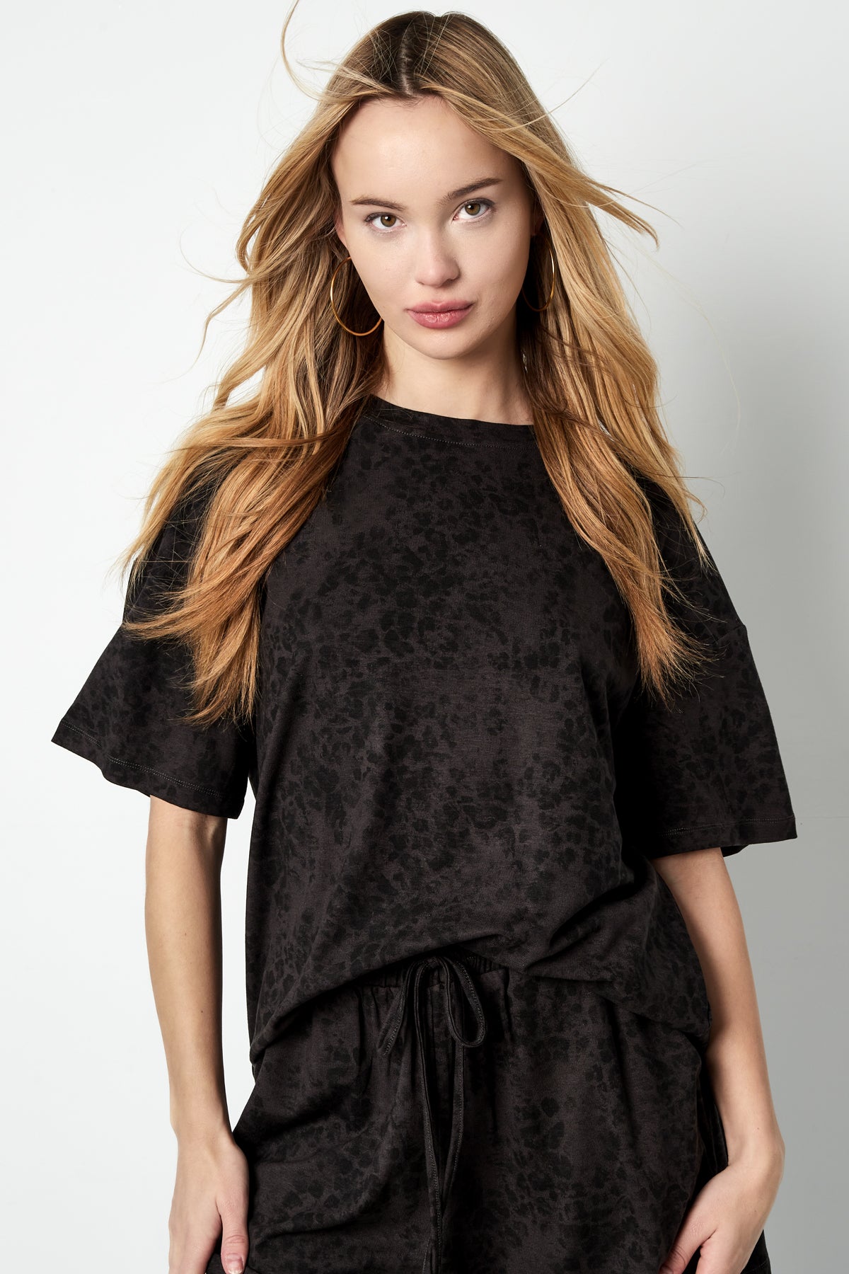 Cotton Women's T-shirt Oversized Leopard Print