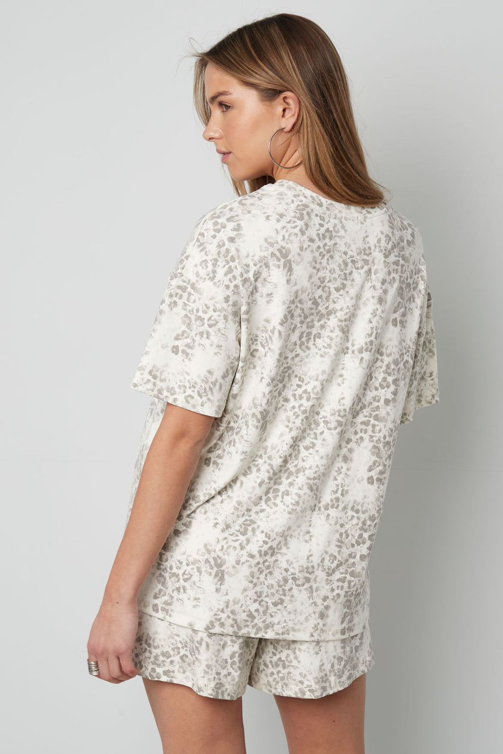 Cotton Women's T-shirt Oversized Leopard Print