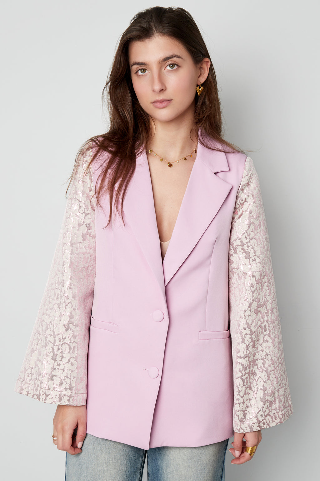 Polyester Women's Suit Set Lace Sleeve Design