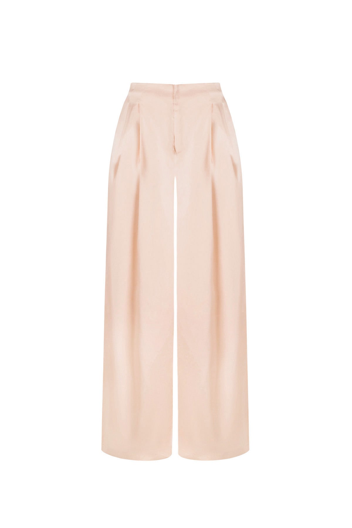 Woven Polyester Fiber Women's Straight Pants Casual Solid Color