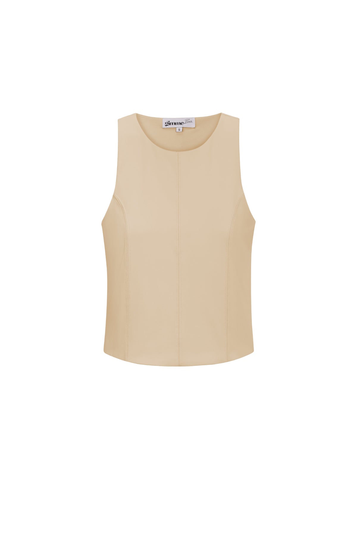 Knitted Nylon Women's Sleeveless Top Spring/Summer Basic Solid Color