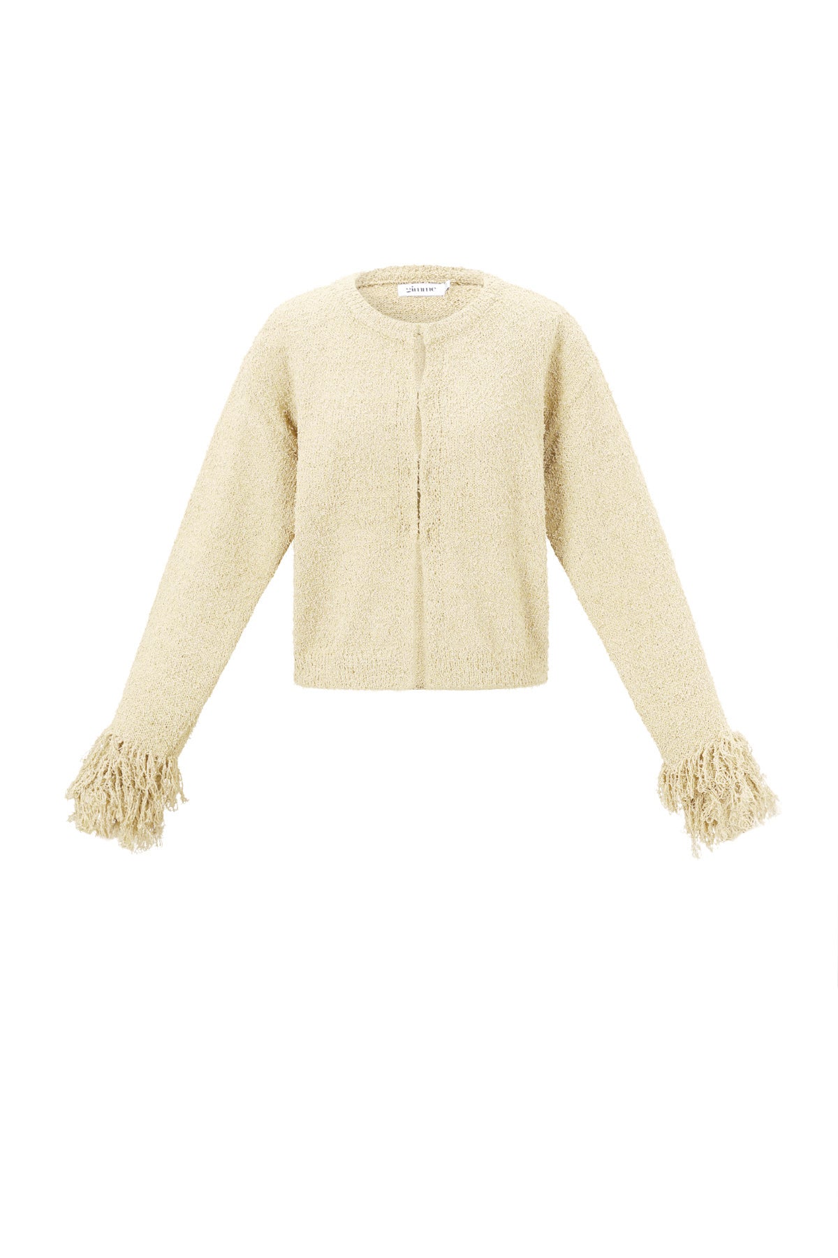 Knitted Polyester Fiber Women's Cardigan Casual Solid Color Fall/Winter