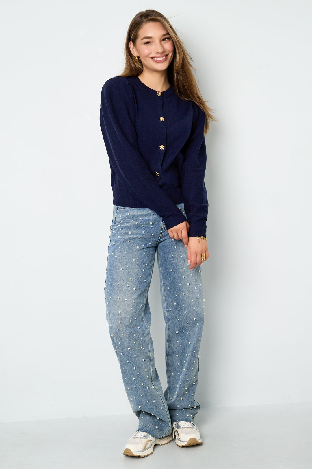 Knitted Viscose Women's Cardigan Fall/Winter Casual Solid Color