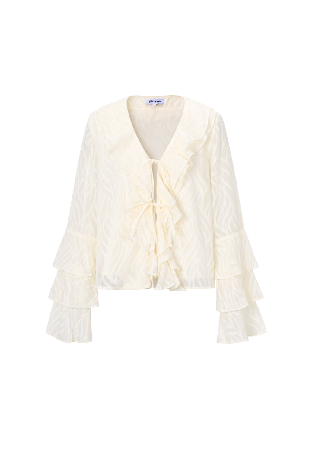 Woven Polyester Fiber Women's Long Sleeve Tops Elegant Botanical