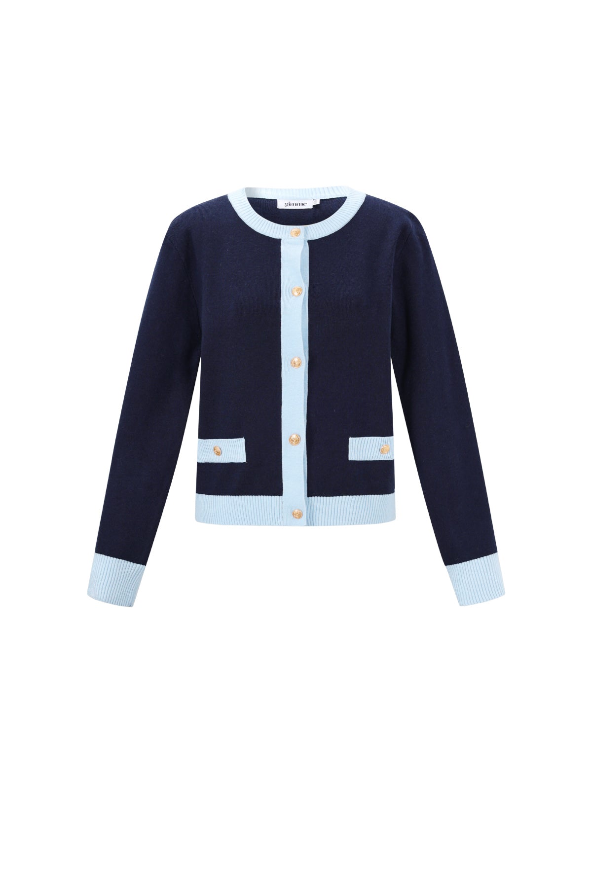 Polyester Women's Knit Cardigan Color Clash - Dames Vest | SERAMODE