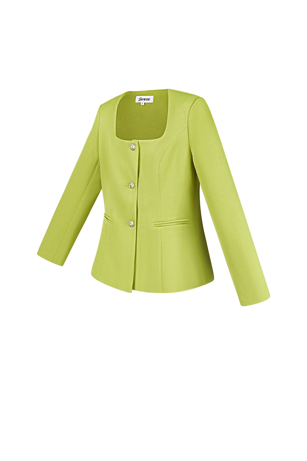 Polyester Women's Suit Jacket Square Neckline Tailored Fit