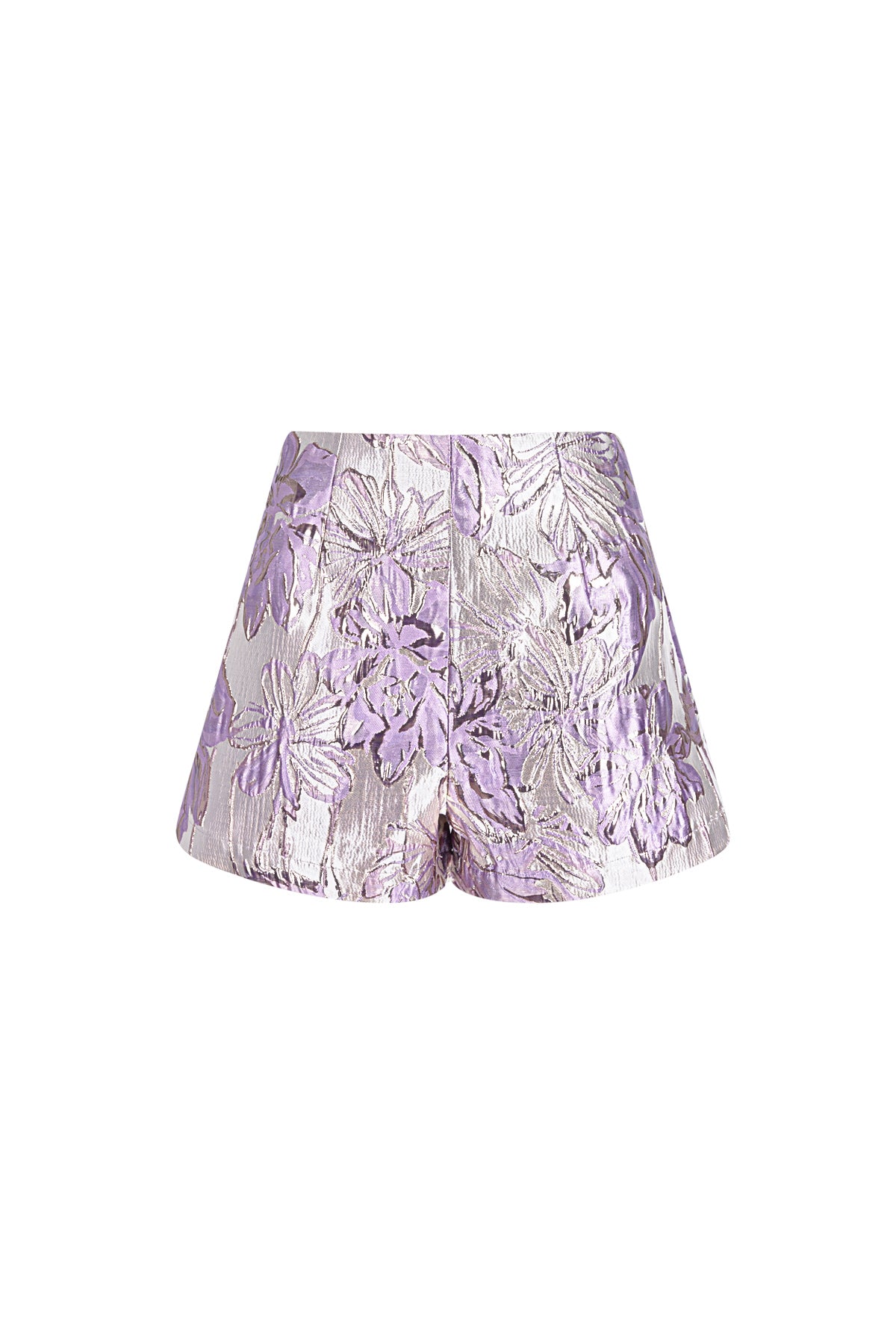 Polyester Women's High-Waisted Shorts Floral Print