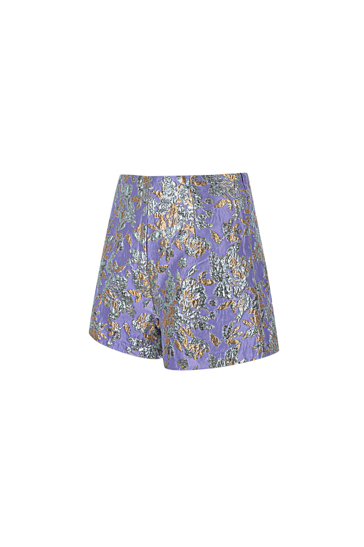 Polyester Women's High-Waisted Shorts Floral Print