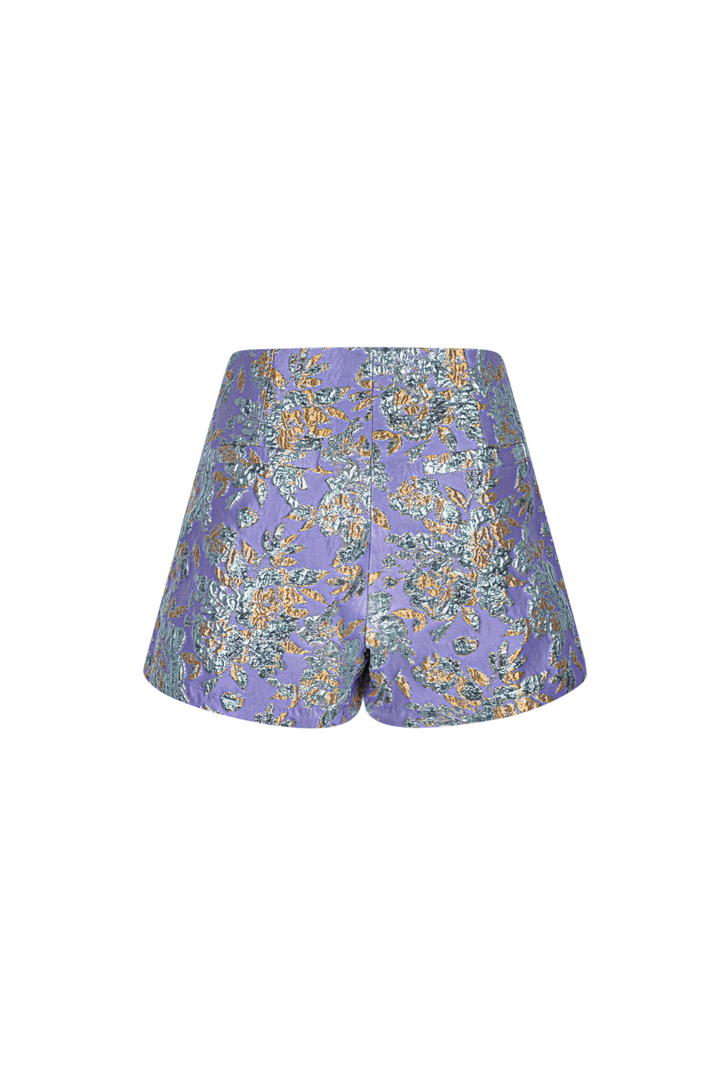Polyester Women's High-Waisted Shorts Floral Print
