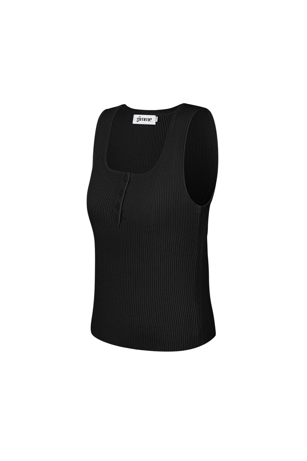 Viscose Women's Sleeveless Top Ribbed Knit Button Front