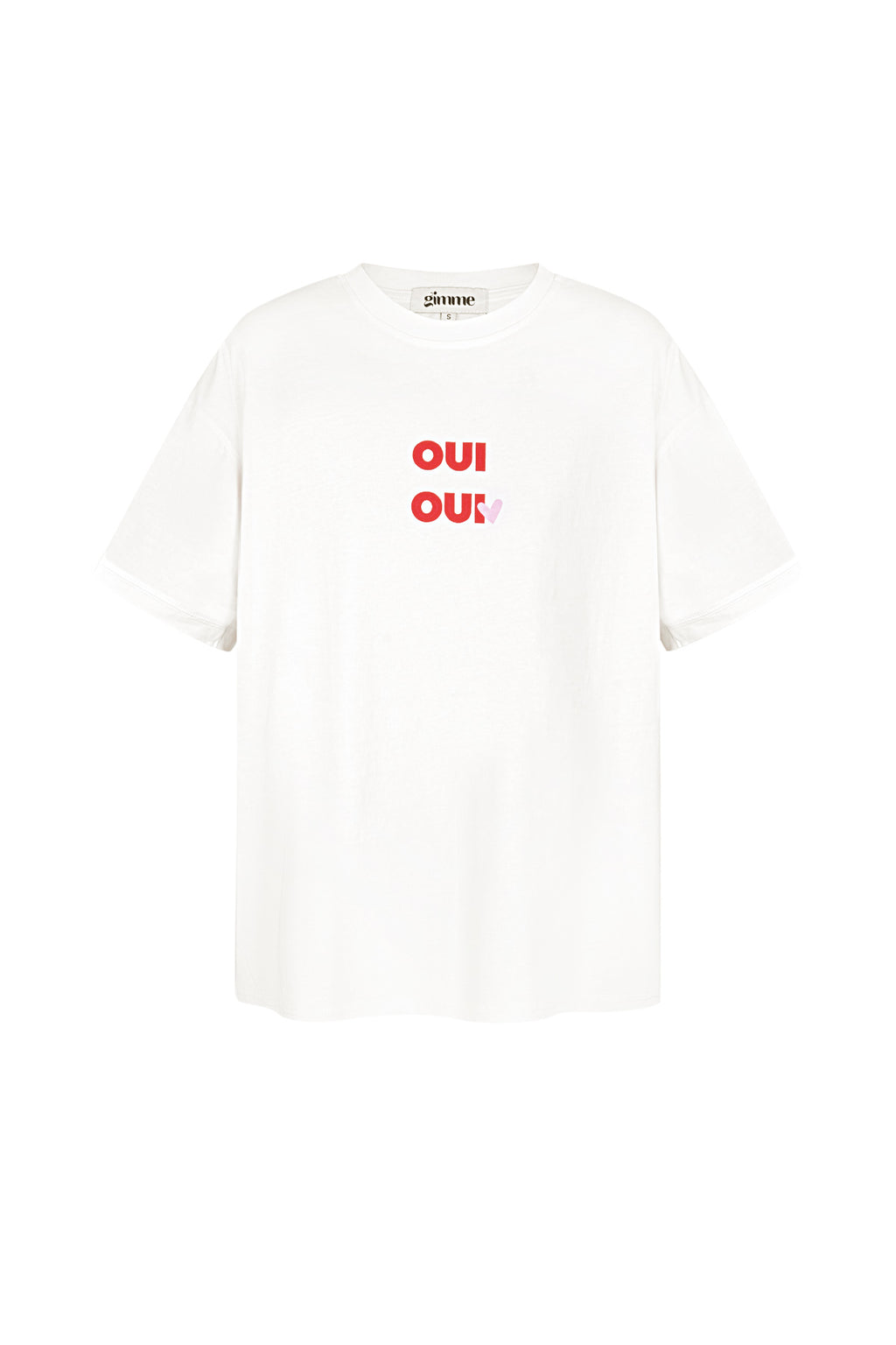 Cotton Women's T-shirt Oversized OUI Print