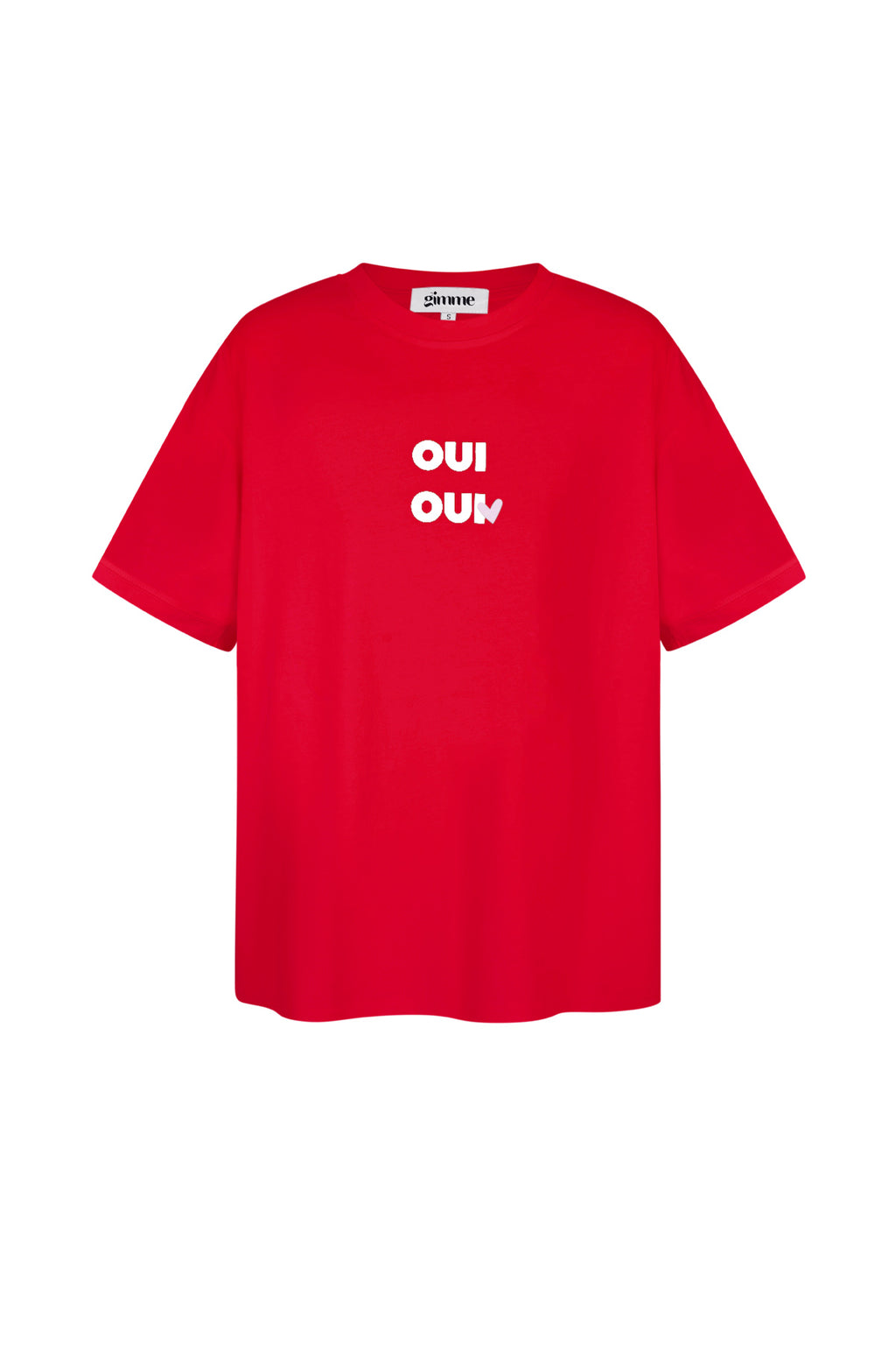 Women's T-Shirt Oversized Oui Print - Dames T-shirt | SERAMODE