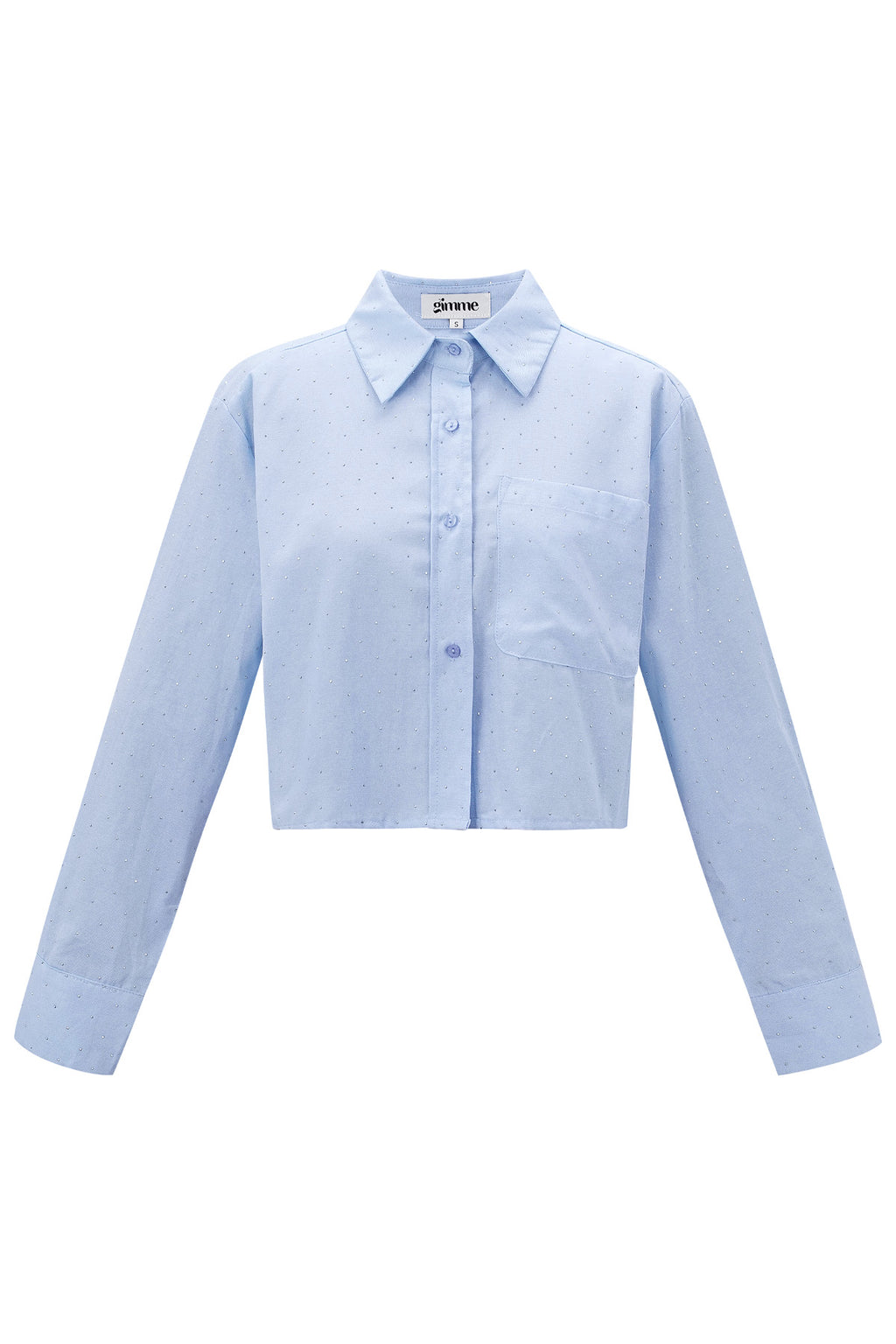 Women's Cropped Blouse Classic Button-Down - Dames Blouse | SERAMODE