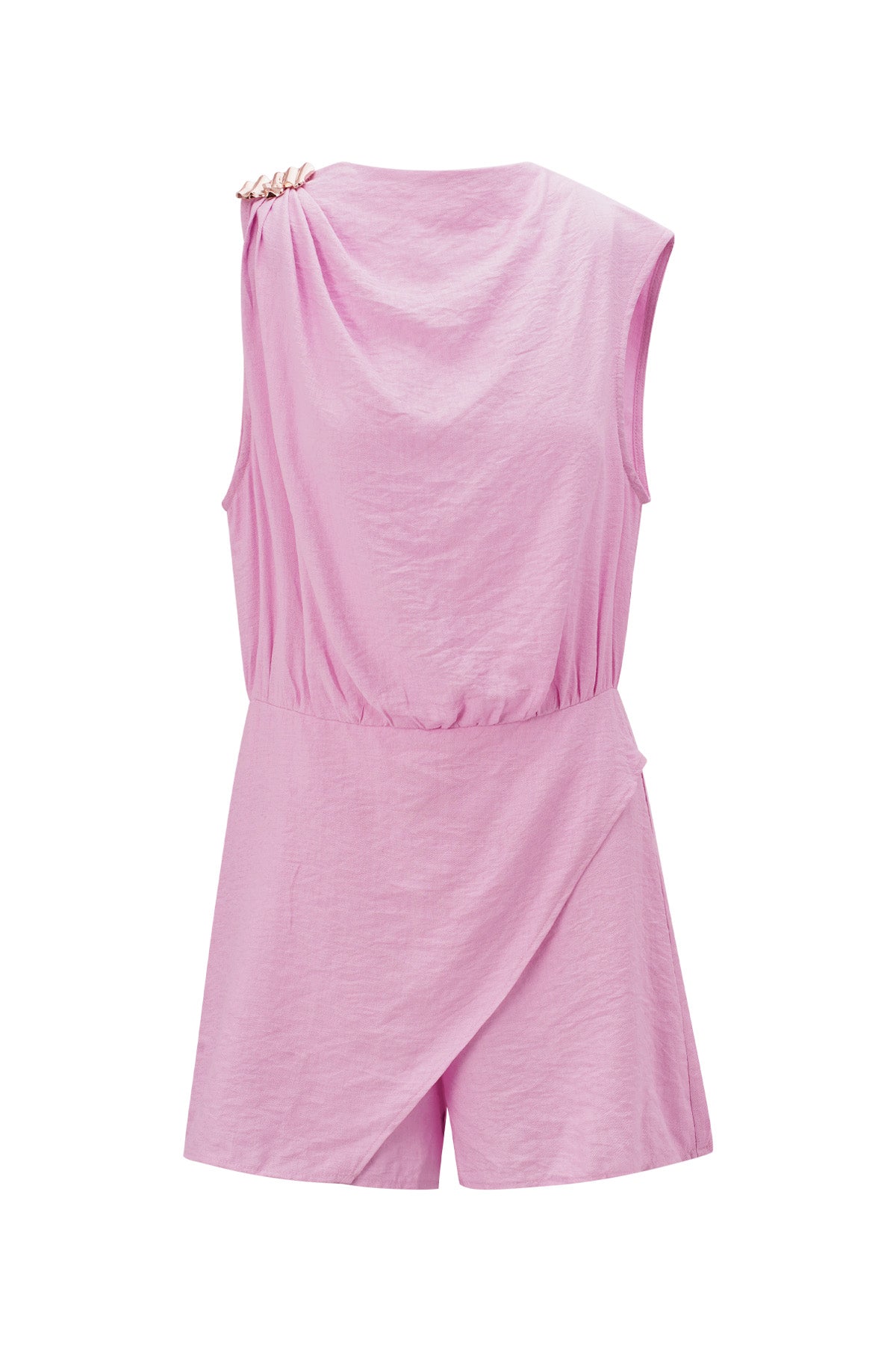 Viscose Women's Mini Dress Asymmetric Draped Design - Mini Jurk Dames | SERAMODE