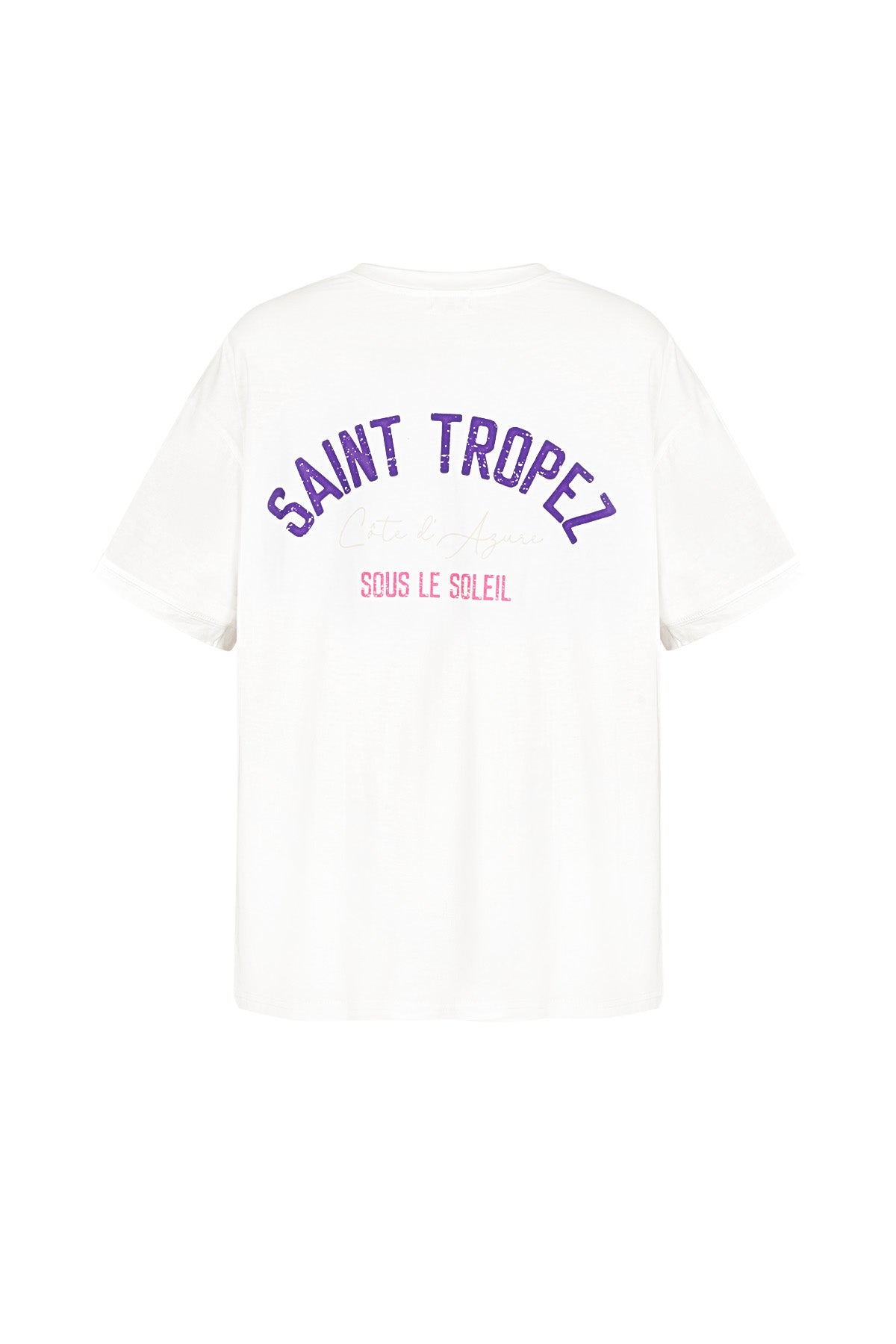 Cotton Women's T-shirt Oversized Saint Tropez Print