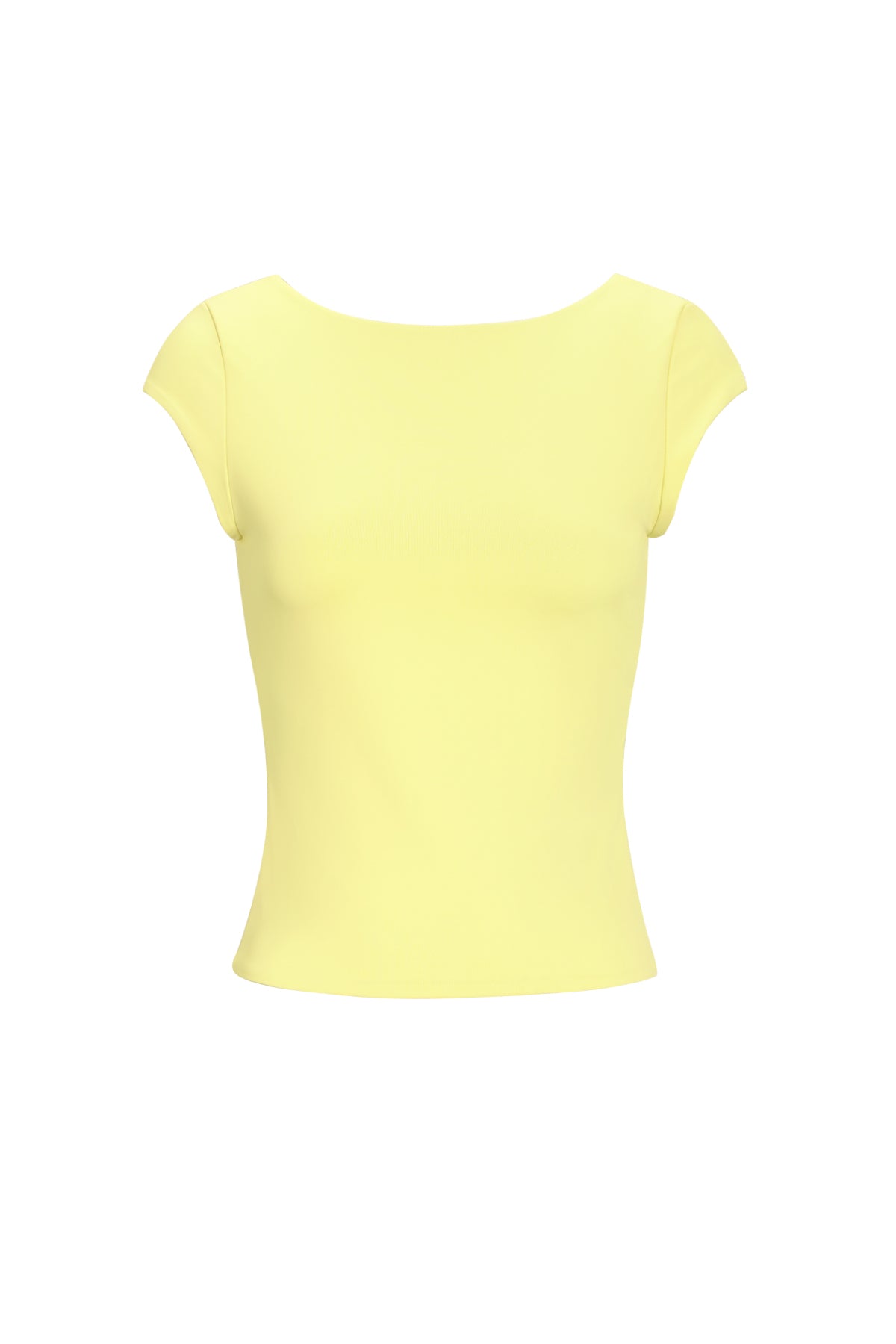 Nylon Knitted Women's T-shirt Basic Solid Color Spring/Summer