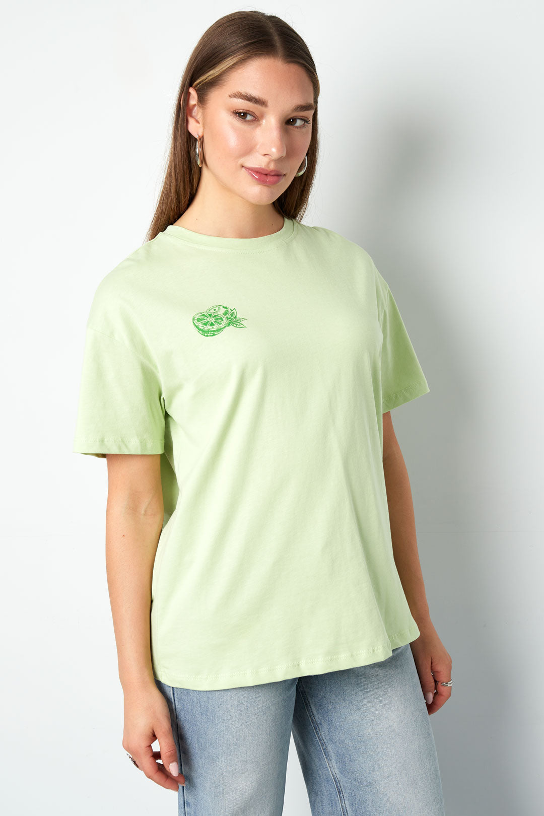 Knitted Women's T-shirt Casual Botanical