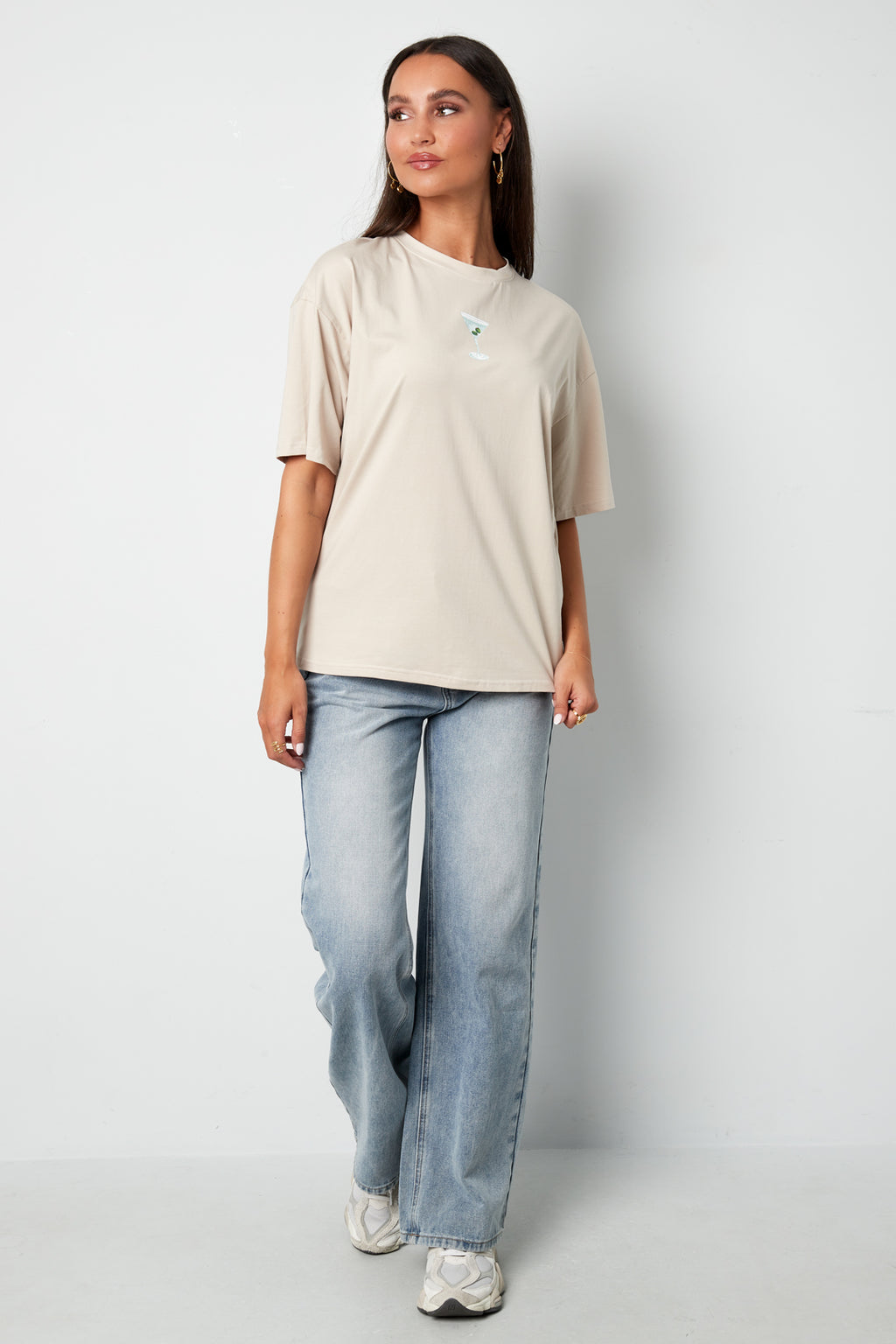 Cotton Knitted Women's T-shirt Casual Letters