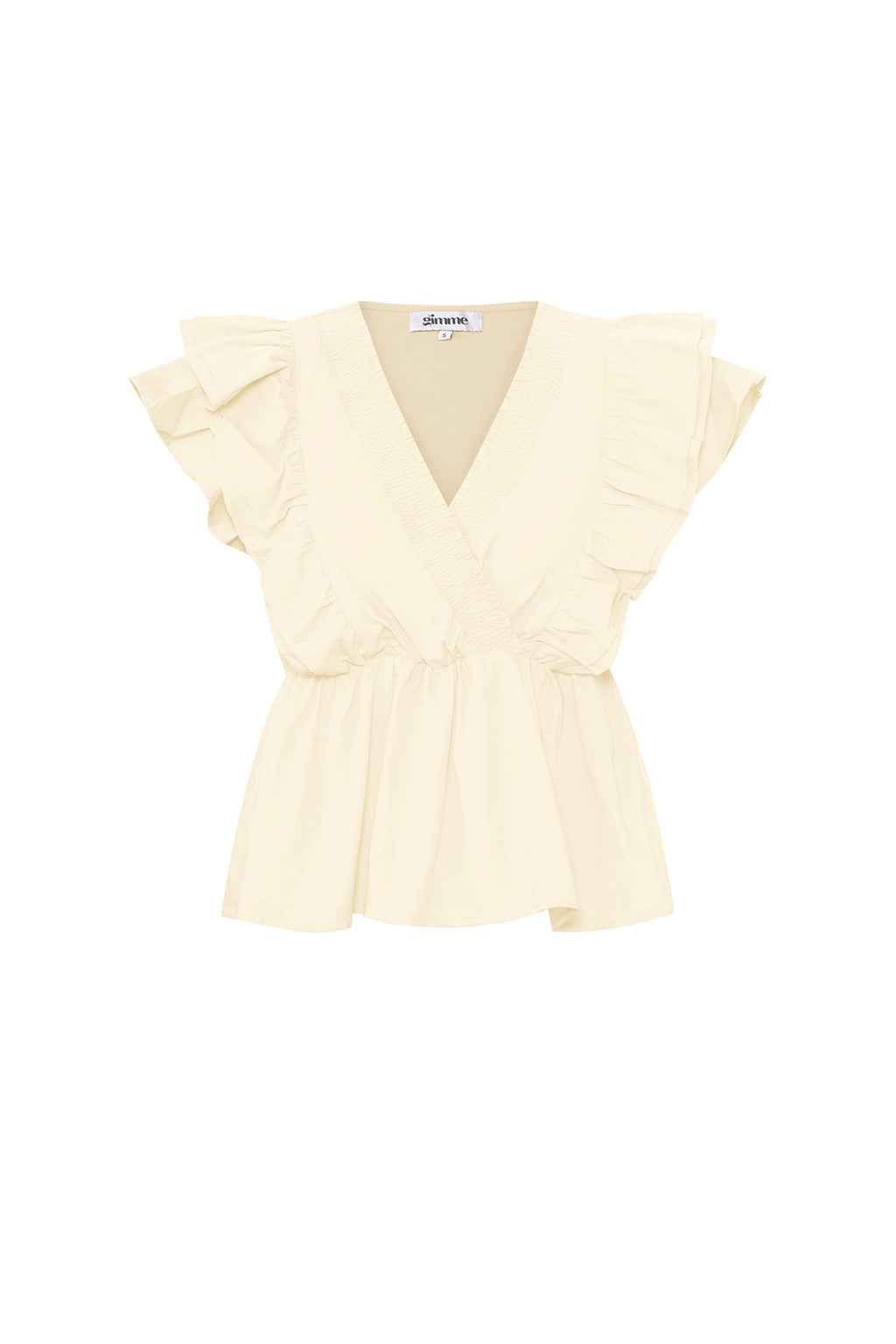 Woven Sleeveless Top Elegant Ruffle Edge Solid Color Spring/Summer