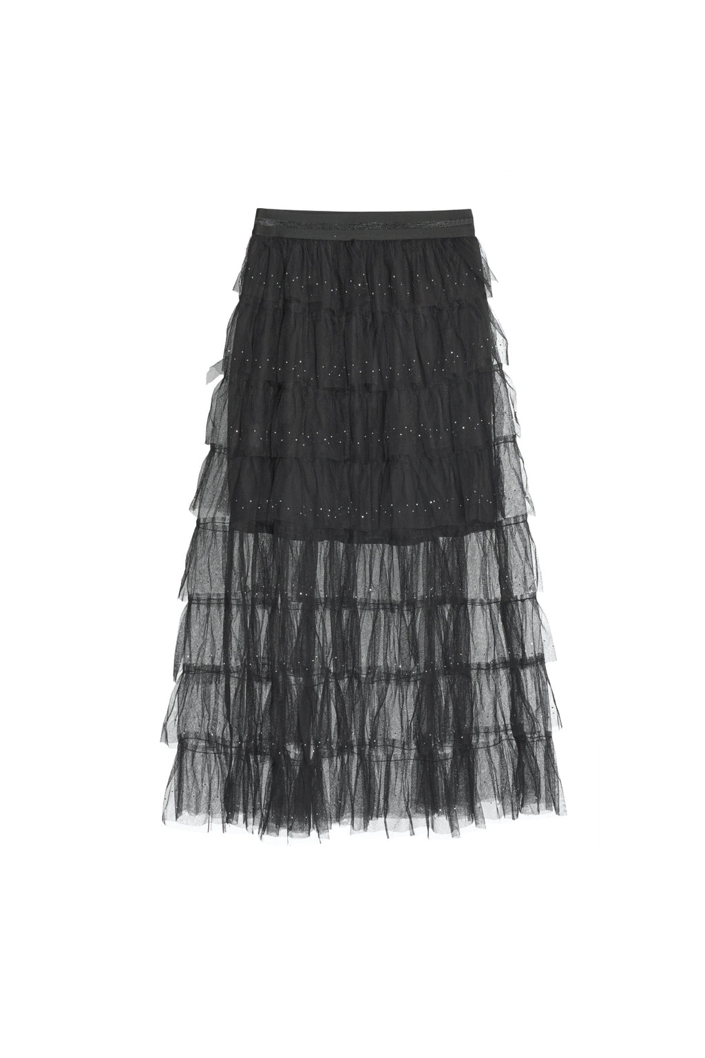 Polyester Women's Tiered Skirt Casual