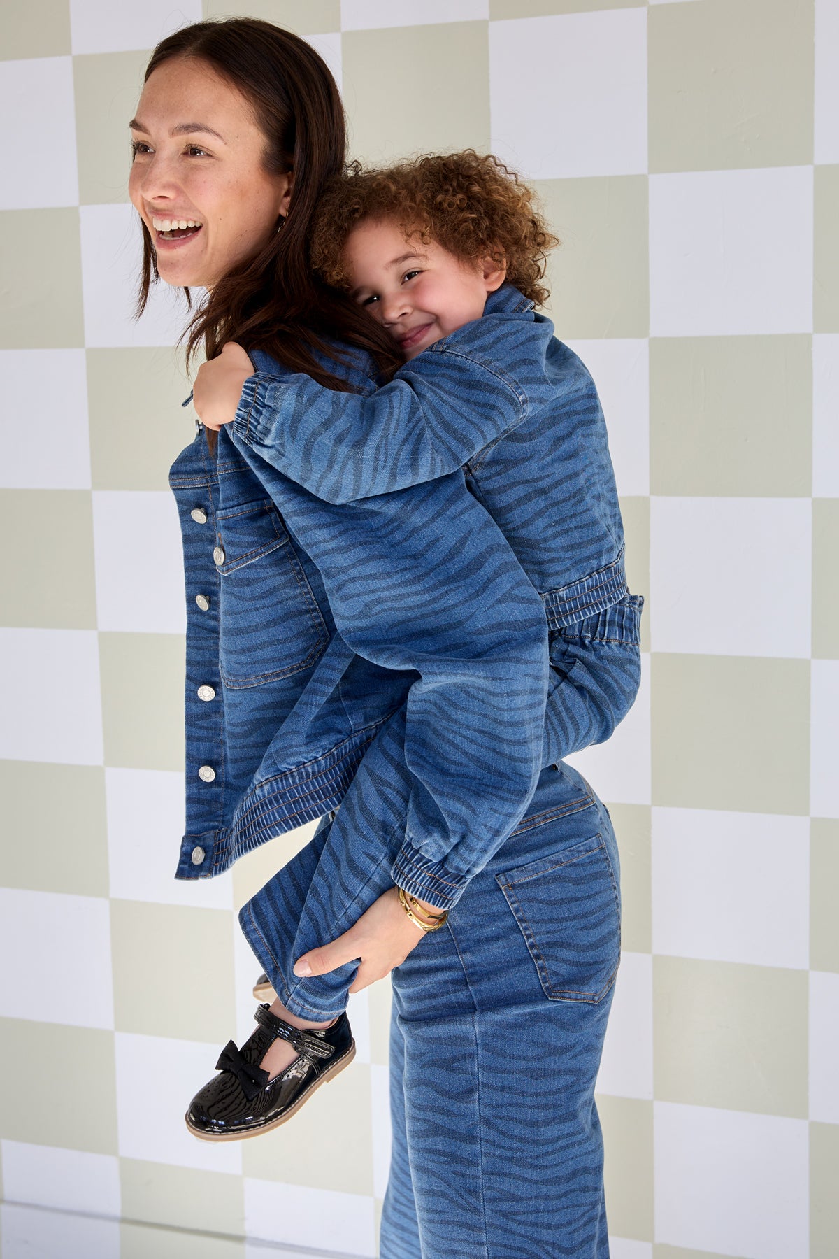 Cotton Children's Denim Jacket Classic Striped Design