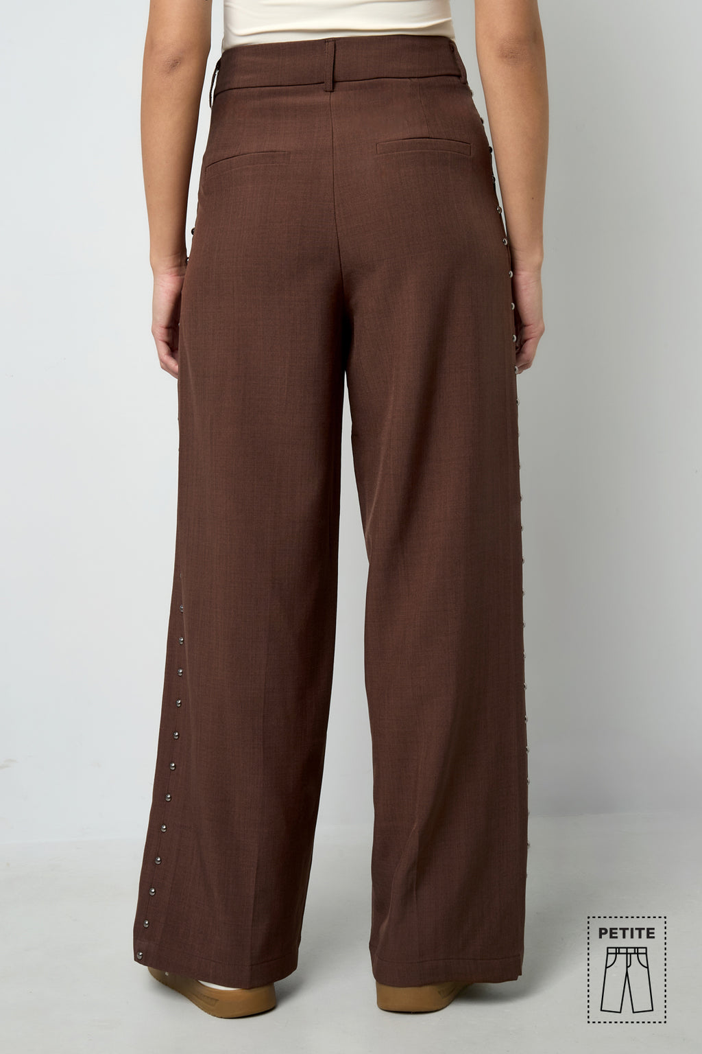 Woven Polyester Fiber Women's Wide Leg Pants Elegant Solid Color Fall/Winter